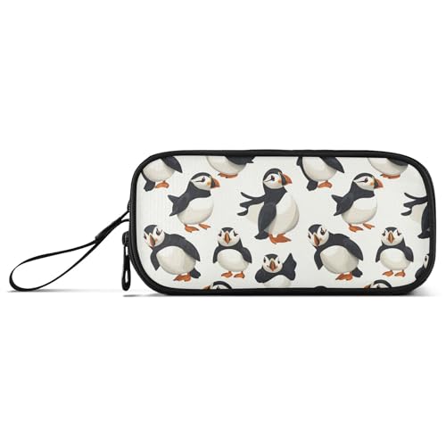 Image of Fisyme Cartoon Puffin Bird Pencil Case Large Capacity Pen Box Makeup Pouch Holder Organizer Stationery Bag for School Office College Traval