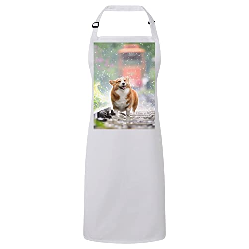 Tablier cuisine corgi petit train, le cadeau parfait pour cuisinier