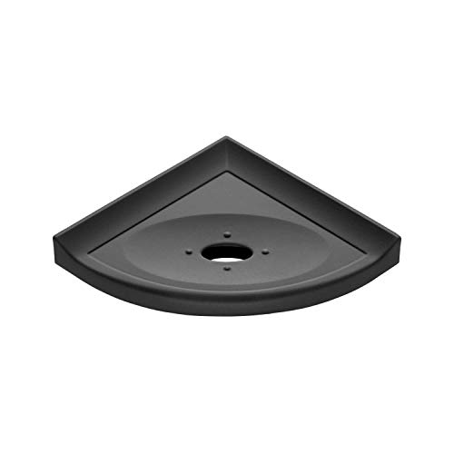 Questech Décor 5 Inch Shower Soap Dish, Wall Mounted Soap Dish Corner Shower Shelf, Retrofit Shower Caddy For Tiled Shower Walls, Bathroom Corner Shelf, 5 Inch Metro Flatback, Graphite Black #TOP1