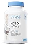 Osavi MCT Oil 1000mg – 120 Softgels | High Concentration of Caprylic (C8) and Capric (C10) Acids | 100% Coconut Oil, Palm Oil Free | Eco–Friendly BioPET Packaging