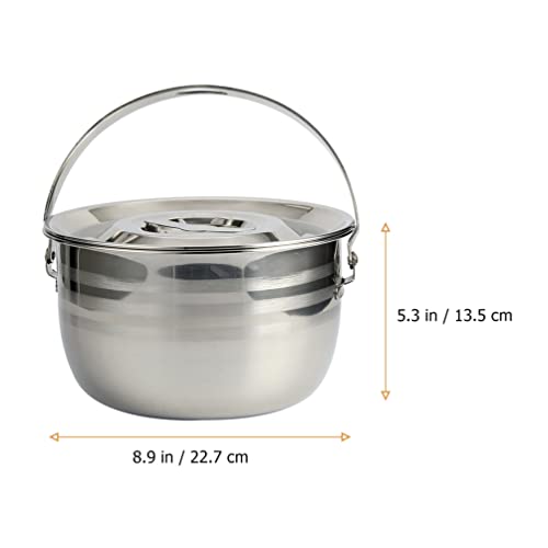 BESPORTBLE Potenciômetro de Cozimento de Alumínio Acampamento Panela Tribal Piquenique Ao Ar Livre C