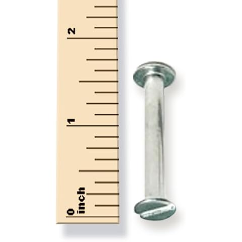 TruBind Aluminum Chicago Screw and Post Sets | 1-1/2 inch Post Length | 3/16 inch Post Diameter | Silver-Colored | 100 Screws and 100 Posts Cover
