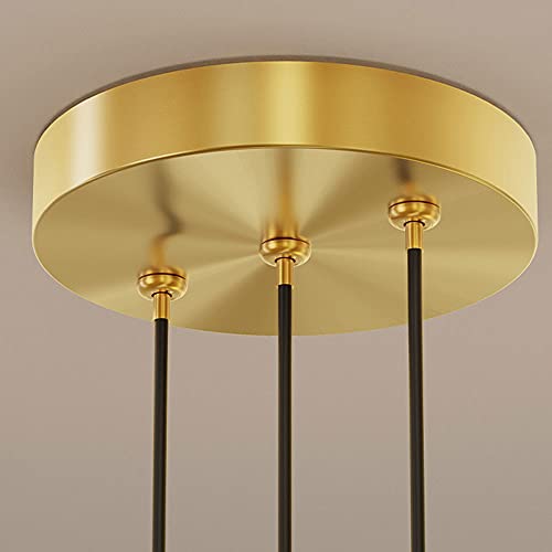 Suspension LED en laiton brossé et cristal dimmable