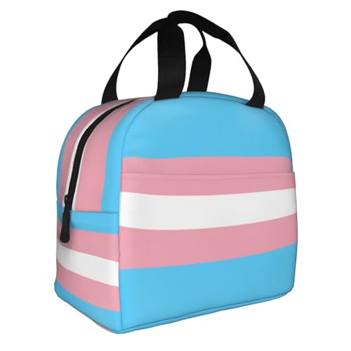 Transgender Pride Flag Lunch Box Portable Lnsulation Multifunctional Lunch Bag For Work Picnic Unisex