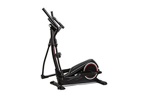 ELIPTICA Model MAX Plus E-2135. Flywheel 14 kg. Adjustable pedals in 3 positions, illuminated retro LCD monitor with indicators of time, distance, RPM, pulsations.
