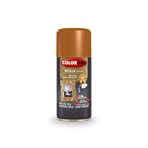 Tinta Spray Colorgin Metallik 350 ml Cobre - 054