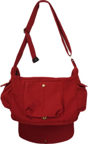 Image of ROUGH CANVAS COTTON MESSENGER BAG /BRASS ZIPPER CLOSURE /HANDMADE /ANTIQUE /VINTAGE /ECO LOVELY /UNISEX /SUSTAINABLE /HIGHLY DURABLE /WASHABLE /NATURAL