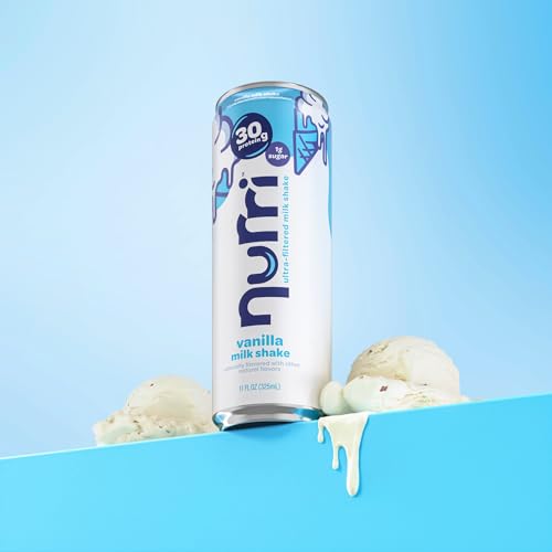Image of Nurri - 30g Protein Ultra Filtered Milk Shake - Vanilla - Lactose Free, Low Sugar, 150 Calories, 10 Vitamins and Minerals - 11 fl oz, 12 Cans