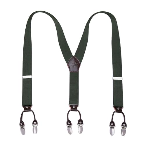 KANGDAI Hosenträger für Herren Breit Y Style 3.5 CM Mit Sehr 6 Starke Metall Clip Durable Elastic Verstellbare Hosenträger Geschenkbox für Herren und Damen