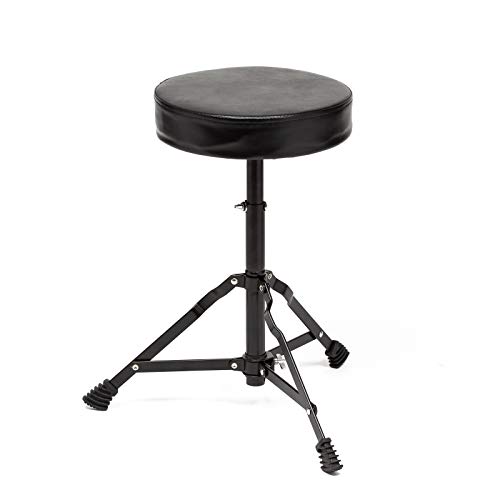 Ashthorpe 5-Piece Complete Full Size Adult Drum Set with Remo Batter Heads - Blue