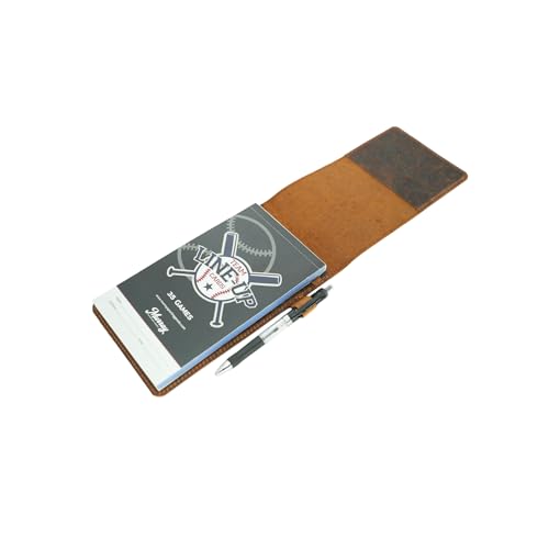 Personalized Leather Baseball Scorecard Holder