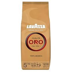 Lavazza, Qualità Oro, Café en Grano Natural, Ideal para la Máquina de Café Espresso, con Notas Aromáticas de Frutas y Flores, 100% Arábica, Intensidad 5, Tueste Medio, Paquete de 500 g