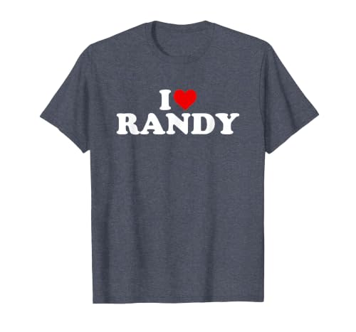 I Love Randy - Heart T-Shirt, Men, Heather Blue, 4X-Large