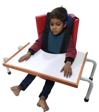 Image of Comfortable Seating Solution for Children with Cerebral Palsy: Blue Sitting CP Chair Corner with Wooden Construction (Medium Size)