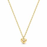 EMILIAZ Lovira Gold Heart Necklace for Women, 18K Gold Plated Waterproof Heart Pendant Necklace, Dainty CZ, Hypoallergenic 316L Stainless Steel, Adjustable Chain, Gift Ready for Valentine’s Day