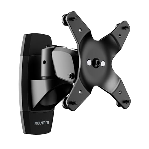 Mount-It! CLiX Series Single Monitor Wall Mount, Black