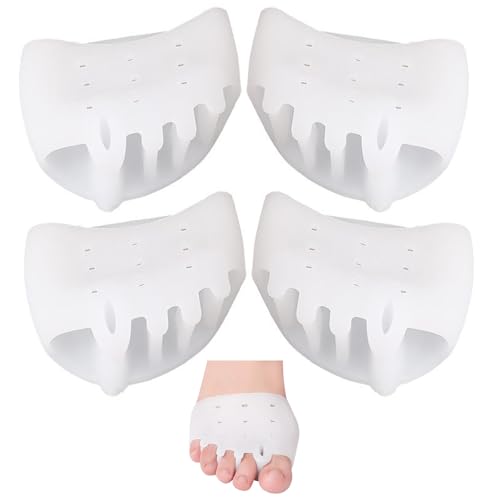 Silicone Toe Separator Metatarsal Pads Toes Spacers Toe Overlapping Corrector for Overlapping Foot Corrector, Toe Separators, Women and Men Universal (4 PCS)