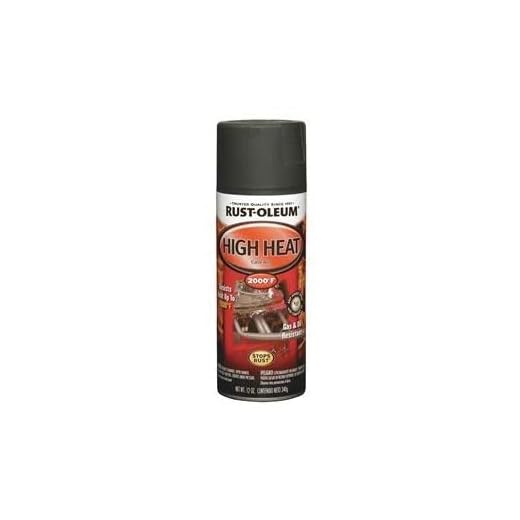 Rust-Oleum 248903 Engine Enamel, Hi Ht, Flt Blk, 12 oz, Spray