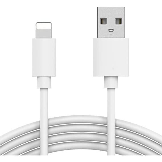Image of USB to Lightening Cable for Fast Charging for iPhone 8 / X /XR /XS Max / 11 /12 / 13 Series and Pad Air /Mini, Pod & Other Devices,White