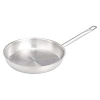 Amazon Basics 28 cm Stainless Steel Aluminium-Clad Frying Pan, Silver