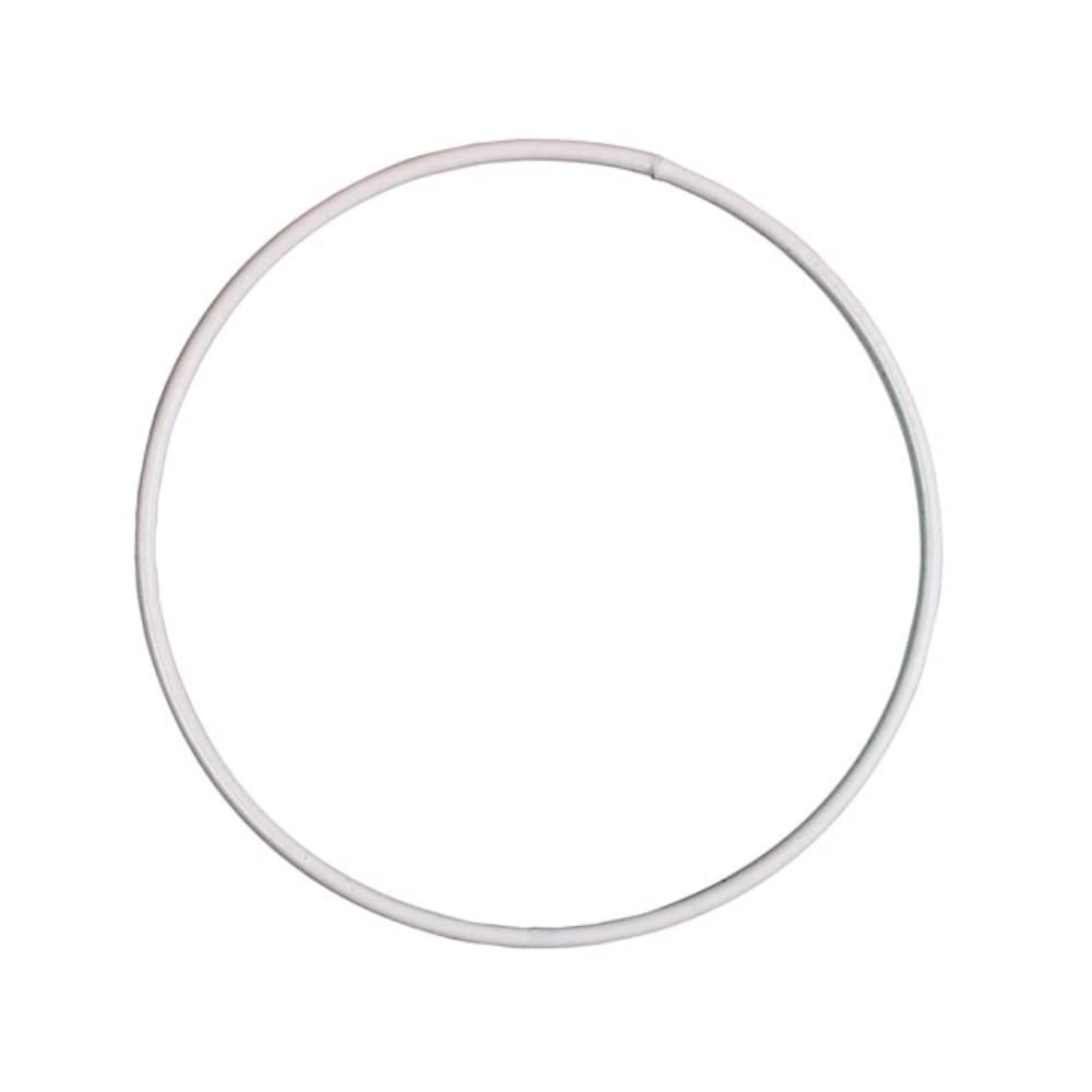 Crafty Capers White 25Cm Coated Metal Ring For Crafts - Wreath & Flower Hoop