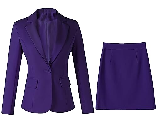 Women's Suit 2 Piece Suit Blazer Skirt Set Business Suit Jacket for Women Office Lady Work Skirt Suit Set - Main Image