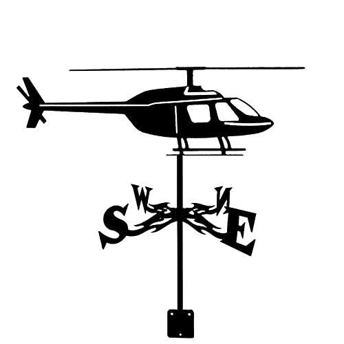 ANCHA Outils de Mesure de girouette d'hélicoptère Vintage, Sculptures créatives d'hélicoptère, indicateur de Direction de girouette, pour l'artisanat de décoration de Support extérieur Cover