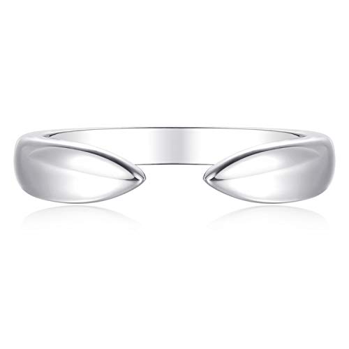 18K Gold Plated Sterling Silver Stackable Open Claw Ring Ajustable Wrap Ring | Cuff Stacking Rings