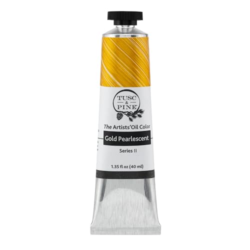 Tusc & Pine Artist Oil Paint - Gold Pearlescent, 40