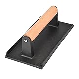 Fleischpresse, Burgerpresse, Steakgewicht Holzgriff Speckgrill, Hamburgerpresse, Pro für Grills, Grillplatten und Flattops Burger Grillgewicht mit Holzgriff