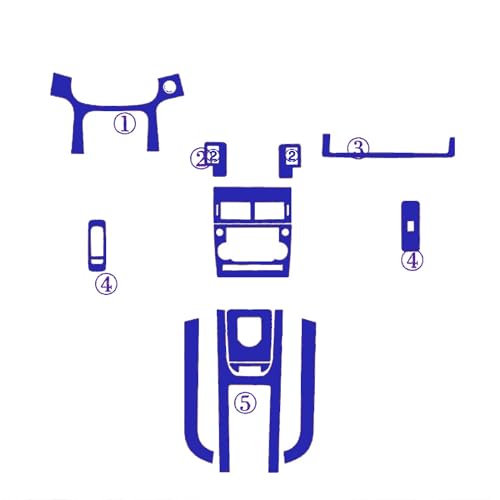 Autocollants de poignée de porte intérieur carbone bleu pour Land Rover Discovery Sport 3D