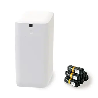 Airdeer Automatic Trash Can, 3 Gallon Self-Sealing and Self-Changing Smart Trash Can, Motion Sensor, Touchless Garbage Can with Lid for Kitchen Bathroom Bedroom Office, 6 Refill Rings