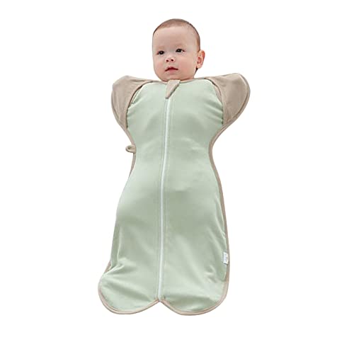 ZIGJOY Baby Übergangsschlafsack Anti-Erschrecken Baby Übergangsschlafsack Schlafsack mit 2-Wege-Reißverschluss Neugeborene Wearable Decke 3-6Monate Cover