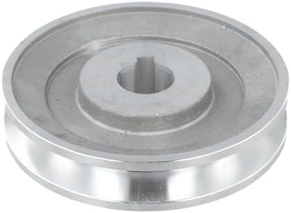 Feegow Hava Kompresörleri İçin Alüminyum A Tipi Tek Yivli Motor Kasnağı - 100 mm Çap, 19 mm ve 24 mm Delikle Uyumlu, 6mm/8mm Kama Yeri, Gümüş (97 * 19) - Görsel 3