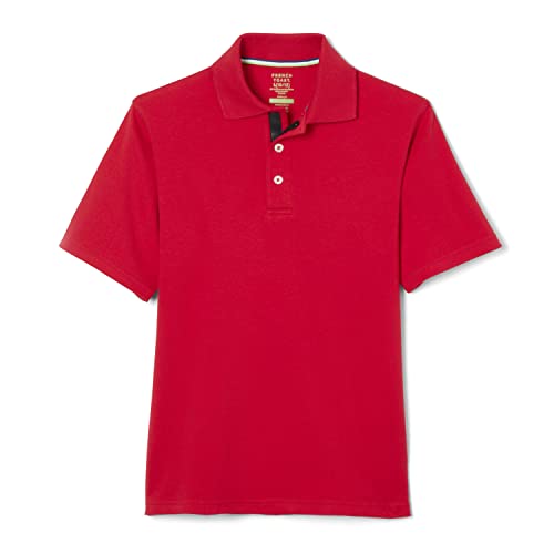 French Toast Polo interlock adaptável de manga curta para meninos, Vermelho, XX-Large