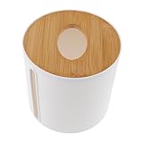 HOMOCONO Rollenpapierhalter mit Deckel Runde Aufbewahrungsbox für Küchen und Badezimmerrollenpapier Design für Dekoration und Praktische Nutzung Leicht und Kompakt