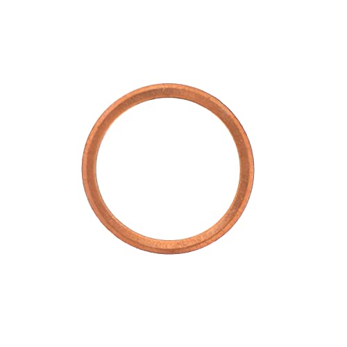 Restagraf Joint de Bouchon de Vidange d=22x27x1,5 mm Cuivre Plat (Pack de 4 Pcs)