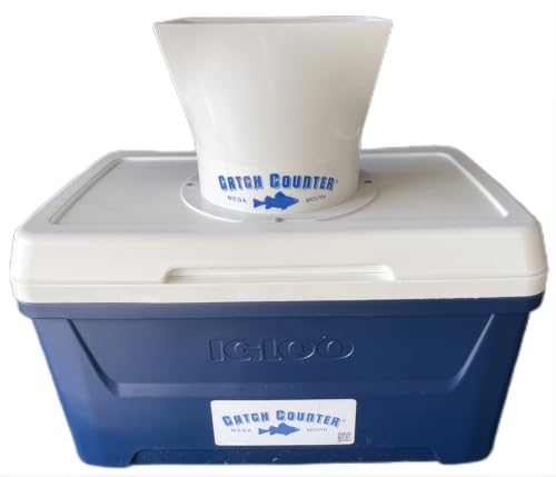 Catch Counter MegaKool Fish Cooler 48 Qt Blue/White