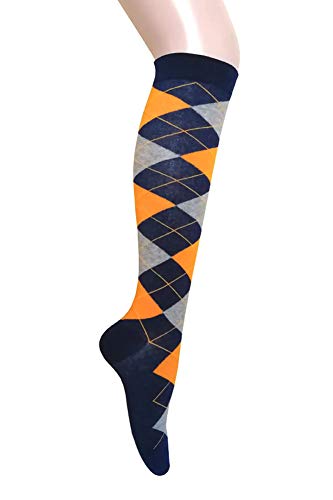 Image of Triple M Plus Elite Quality Soft Cotton Knee High Argyle /Houndstooth /plain Socks (regular size)