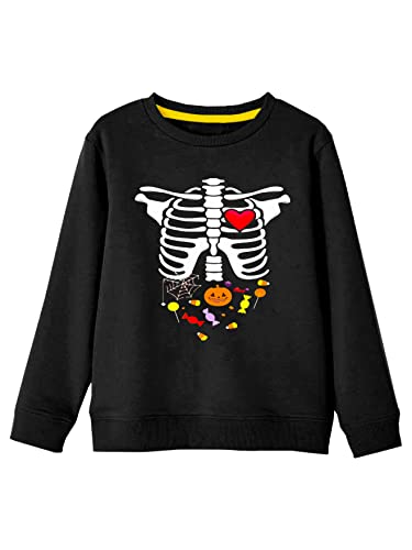 Image of Remimi Kids Halloween Sweatshirt Long Sleeve Thanksgiving Tops 3-14 Years