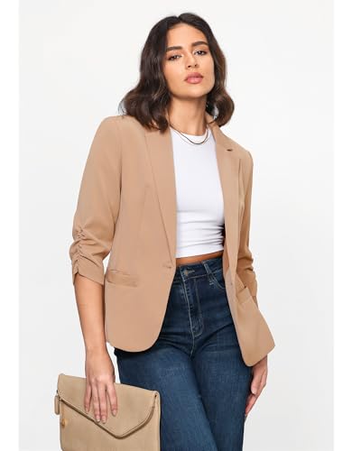 Image of LookbookStore 3 /4 Sleeve Blazers for Women Business Casual Fitted Jackets