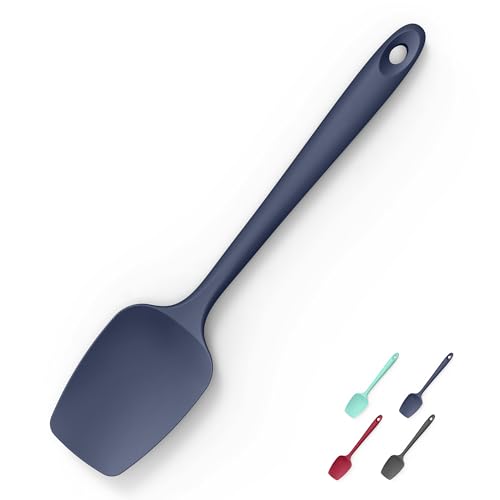 Doosu 600°F Heat Resistant Silicone Large Spoon, 11.4in, Navy Blue
