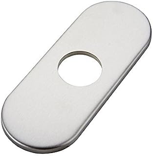 Homevacious 6 Inch Bathroom Vanity Sink Faucet 4" Hole Cover Deck Plate Escutcheon Brushed Nickel Satin