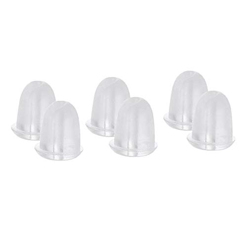 DDU - Lote de 100 Pendientes para Mujer, de Silicona Flexible, 4 x 5 mm