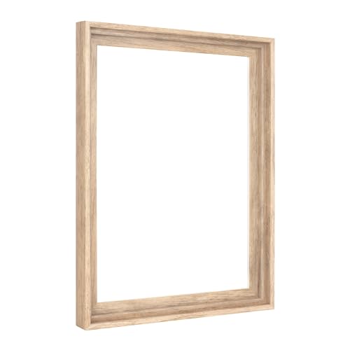 MCS Canvas Float Frames 12x16 Frame Natural Woodgrain Finish for Finished Canvases Vertical & Horizontal Wall Hanging Large with Adhesive for Canvas Paintings (1-Pack)