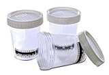 Steriler Urinbecher/Probenbecher Schraubverschluss 120 ml mit Temperaturanzeige 5 Stück