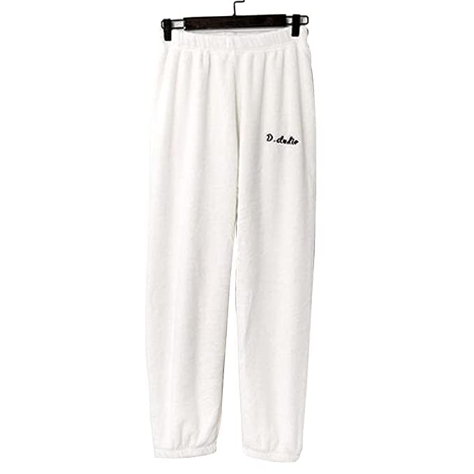 Womens Winter Plush Fluffy Pajama Pants Warm Fleece Lounge Pants Sleepwear Bottoms Free Size (Waist 28-34 Pack of 1)-image-40