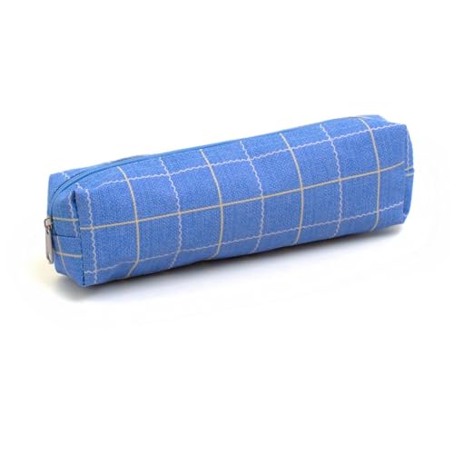 Estojo Escolar KIT Xadrez – Retangular, Compartimento Unico, Cores Sortidas e Zíper Simples - Ideal para Canetas, Lapis e Material Escolar.