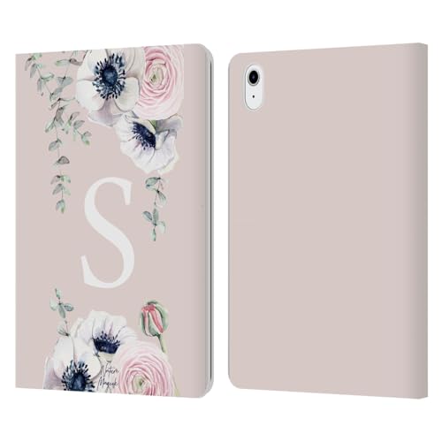 Protections iPad Air 2020/2022 portefeuille cuir fleurs rose S