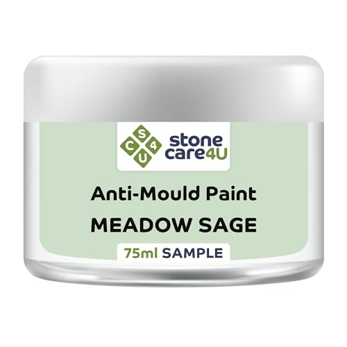Stonecare4u Anti Mould Paint - Meadow Sage, 75ml Sample - For Walls & Ceilings in Bathrooms, Kitchens & Bedrooms. Ultimate Protection Against Dangerous Mould - 5yr Mould Resistance